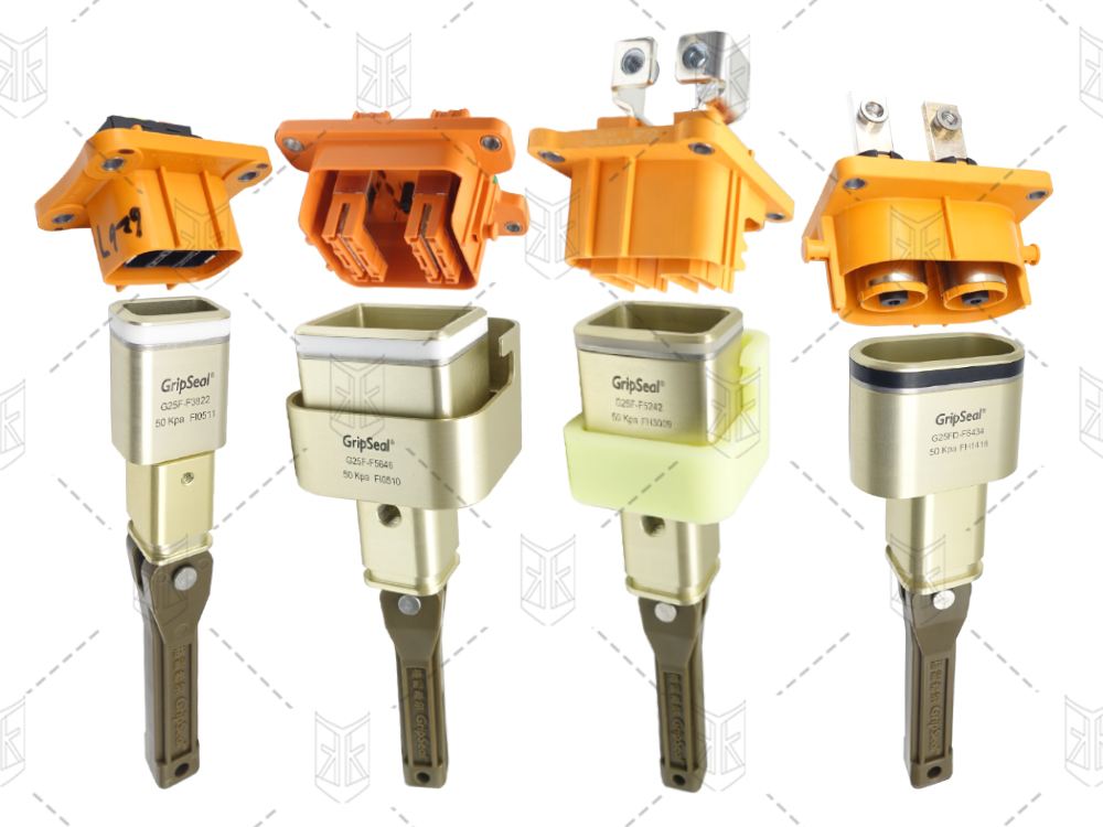 格雷希爾G25F系列密封測試接頭，用于新能源電池包電氣接插件的封堵與連接